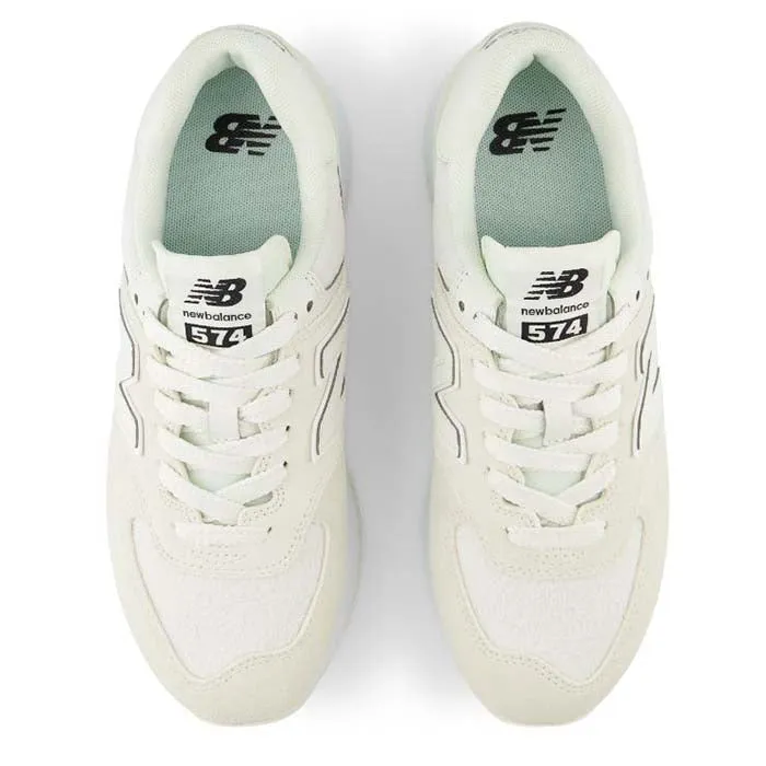 Womens New Balance 574+ in Sea Salt/Black/Sea Salt