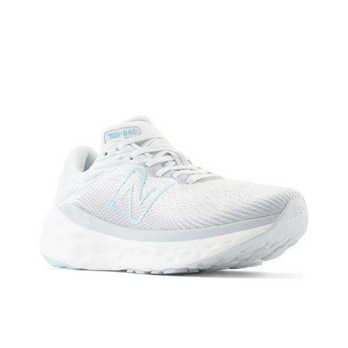 Womens New Balance Fresh Foam X 840V1 in Quartz Grey/Virutal Blue/Bright Cyan/White