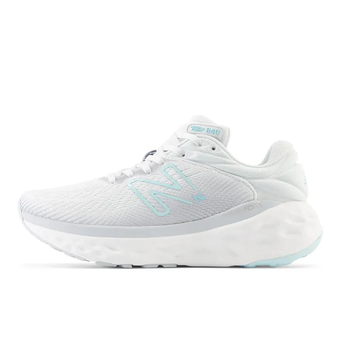 Womens New Balance Fresh Foam X 840V1 in Quartz Grey/Virutal Blue/Bright Cyan/White