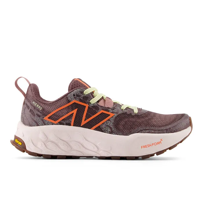 Womens New Balance Fresh Foam X Hierrov8 in Licorice/Gulf Red/Pink Granite