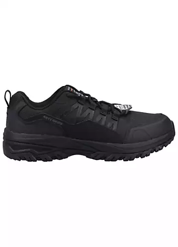 Work Relaxed Fit Mens Black Fannter Slip Resistant Trainers by Skechers | Look Again