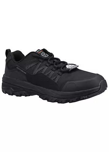 Work Relaxed Fit Mens Black Fannter Slip Resistant Trainers by Skechers | Look Again