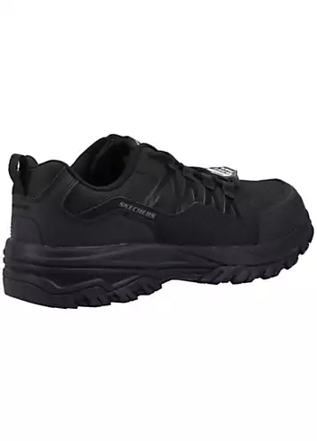 Work Relaxed Fit Mens Black Fannter Slip Resistant Trainers by Skechers | Look Again