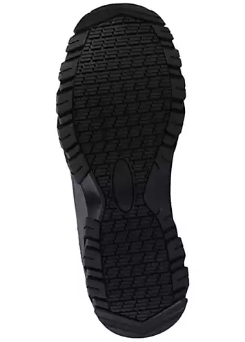 Work Relaxed Fit Mens Black Fannter Slip Resistant Trainers by Skechers | Look Again